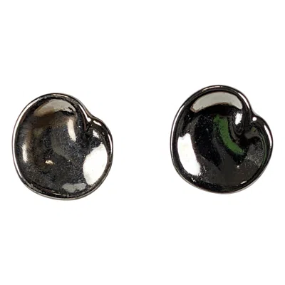 Pre-owned Halston Rare  Heart Earrings In Multi