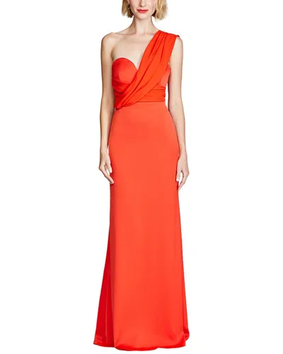 Halston Roselle Gown In Orange