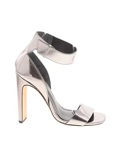 Pre-owned Halston Sandals In Silver