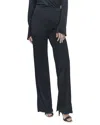 Halston Satin Pull On Pant In Black
