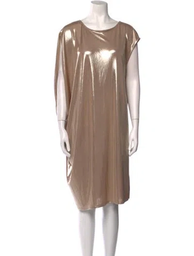 Pre-owned Halston Scoop Neck Knee-length Dress