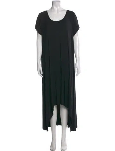 Pre-owned Halston Scoop Neck Long Dress In Multi