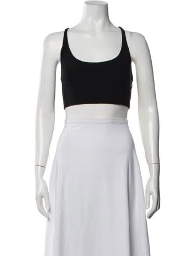 Pre-owned Halston Scoop Neck Sleeveless Top In Gold/metallic