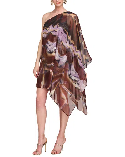 Halston Shi Dress In Brown