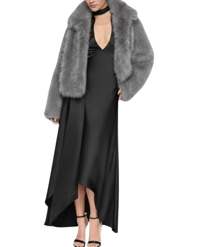 Halston Short Jacket In Gray