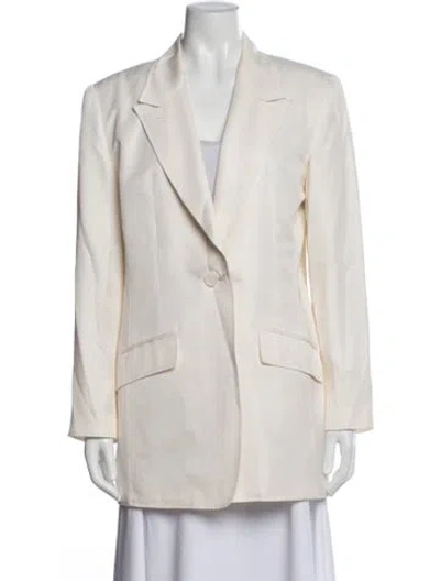Pre-owned Halston Silk Blazer In Purple
