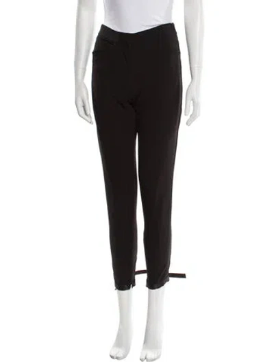 Pre-owned Halston Skinny Leg Pants In Black