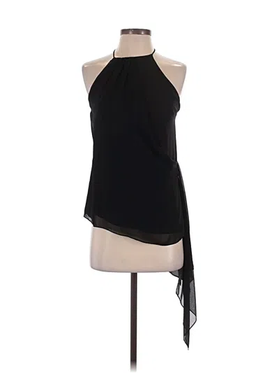 Pre-owned Halston Sleeveless Blouse In Black
