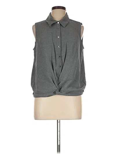 Halston Sleeveless Blouse In Gray