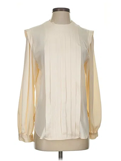Pre-owned Halston Sleeveless Blouse In White