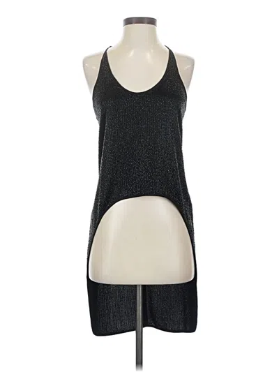 Pre-owned Halston Sleeveless Top Black Halter Neckline Tops