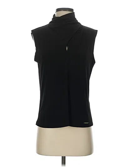 Pre-owned Halston Sleeveless T-shirt In Black