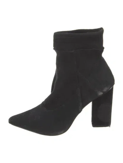 Pre-owned Halston Sock Boots In Black