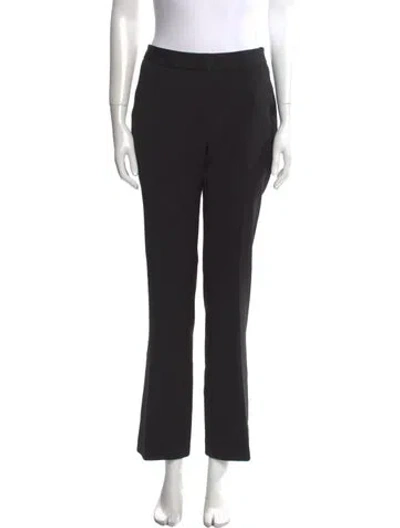 Pre-owned Halston Straight Leg Pants In Black