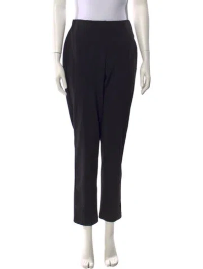 Pre-owned Halston Straight Leg Pants In Black