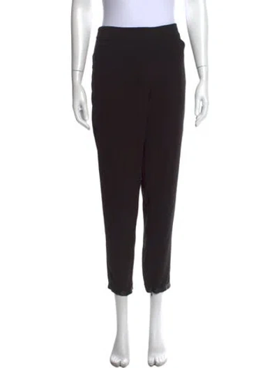 Pre-owned Halston Straight Leg Pants In Black