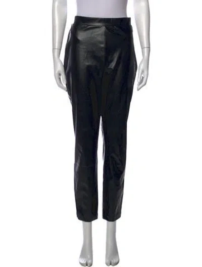 Pre-owned Halston Straight Leg Pants In Black