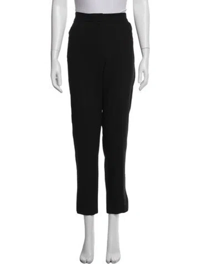 Pre-owned Halston Straight Leg Pants In Black