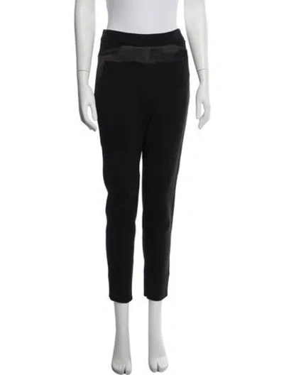 Pre-owned Halston Straight Leg Pants In Black