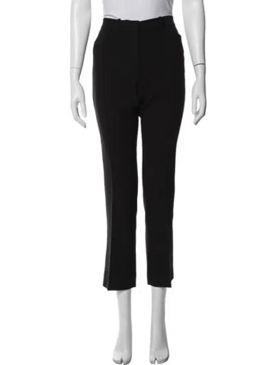 Pre-owned Halston Straight Leg Pants In Black