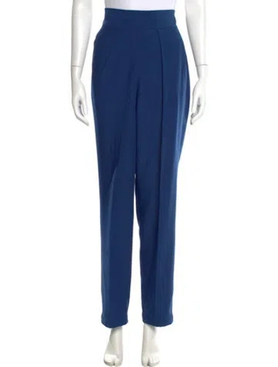 Pre-owned Halston Straight Leg Pants In Blue