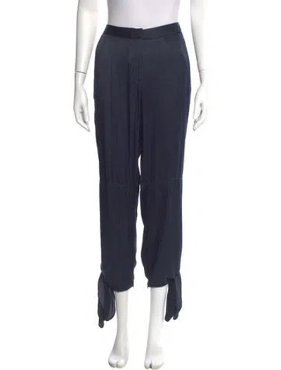 Pre-owned Halston Straight Leg Pants In Blue