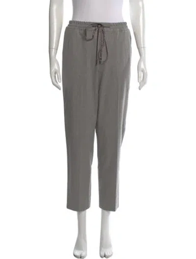 Pre-owned Halston Straight Leg Pants In Gray