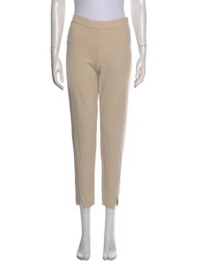 Pre-owned Halston Straight Leg Pants In Neutral