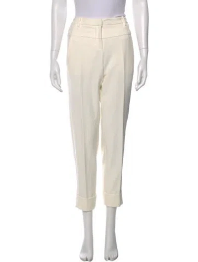 Pre-owned Halston Straight Leg Pants In Neutral