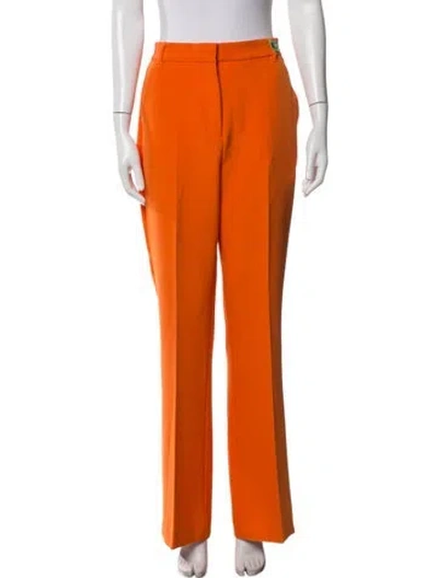 Pre-owned Halston Straight Leg Pants In Orange