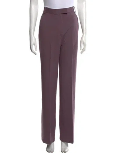 Pre-owned Halston Straight Leg Pants In Purple