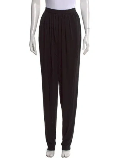 Pre-owned Halston Straight Leg Pants W/ Tags In Black