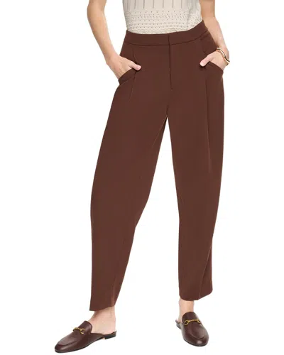 Halston Straight Leg Trouser In Brown