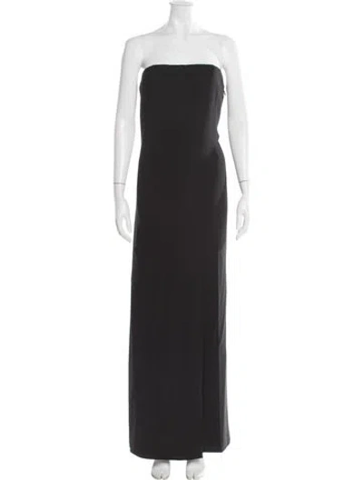 Pre-owned Halston Strapless Jumpsuit In Black