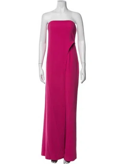 Pre-owned Halston Strapless Jumpsuit In Pink