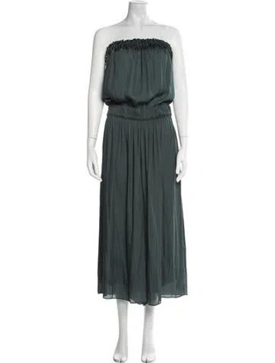 Pre-owned Halston Strapless Jumpsuit W/ Tags In Green
