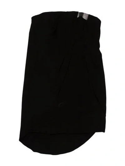 Pre-owned Halston Strapless Mini Dress In Black