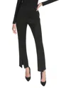 Halston Suede Split Front Pull On Pant In White