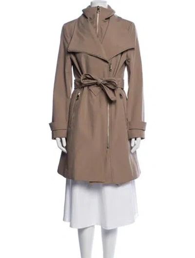 Pre-owned Halston Trench Coat In Neutrals