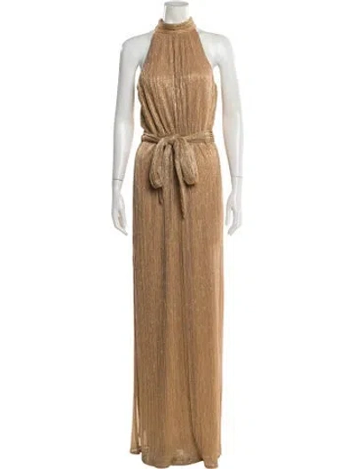 Pre-owned Halston Turtleneck Long Dress