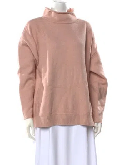 Pre-owned Halston Turtleneck Sweater In Pink