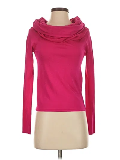 Pre-owned Halston Turtleneck Sweater In Pink