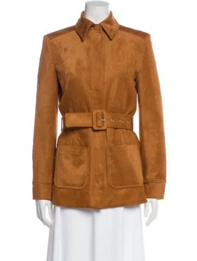 Pre-owned Halston Utility Jacket In Brown