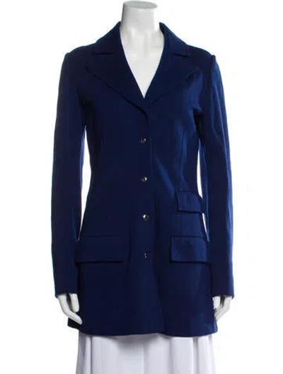 Pre-owned Halston Vintage 1970's Blazer In Blue