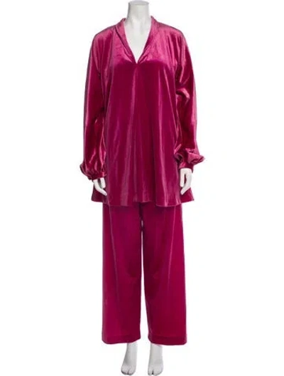 Pre-owned Halston Vintage 1970's Pant Set In Purple