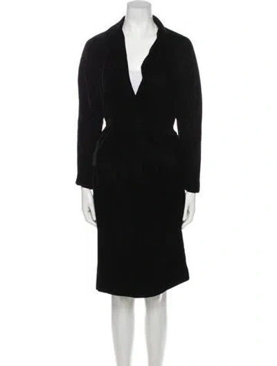 Pre-owned Halston Vintage 1970's Skirt Set In Black