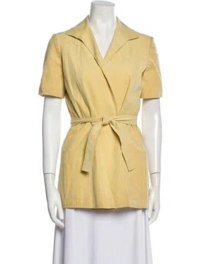 Pre-owned Halston Vintage 1970's Vest In Yellow