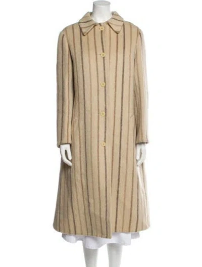 Pre-owned Halston Vintage 1974 Coat In Neutral