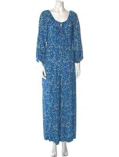 Pre-owned Halston Vintage 1976 Jumpsuit In Blue