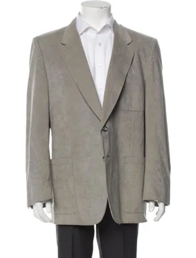 Pre-owned Halston Vintage 1980's Blazer In Gray
